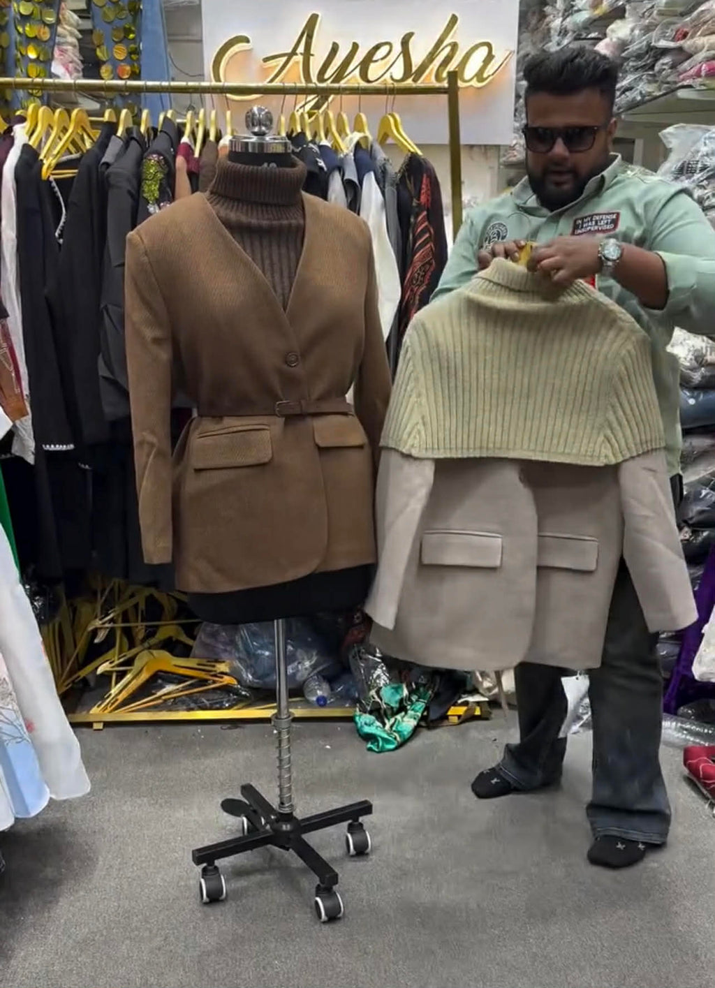 Women Wool Fashion Coat