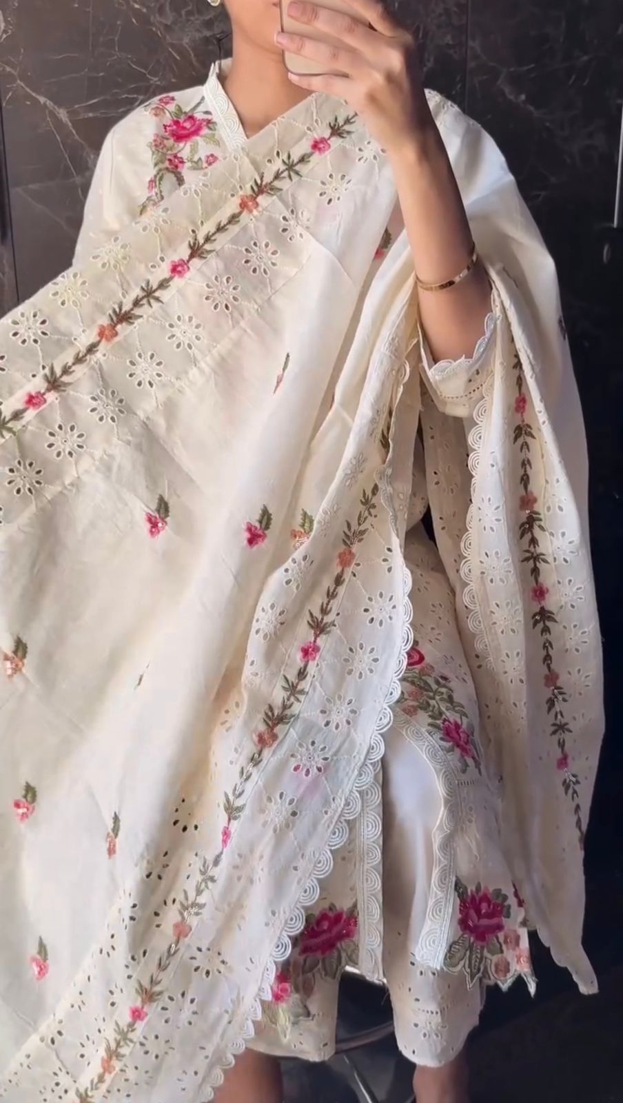 Women Embroidered Stitched 3Pcs Dress