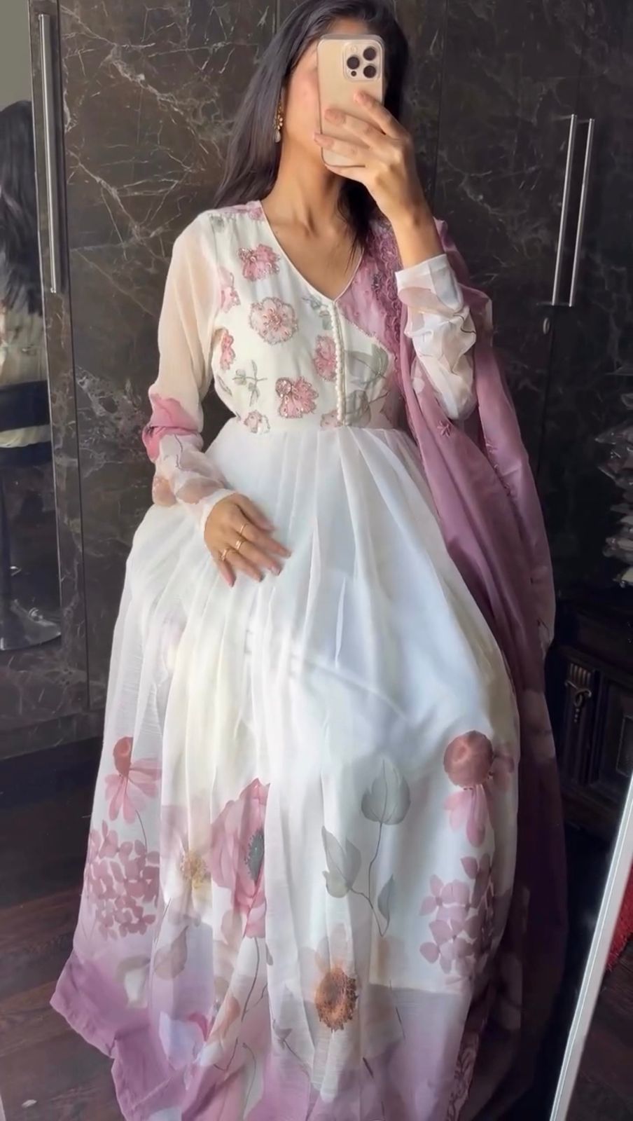 Women Stitched Floral Frock