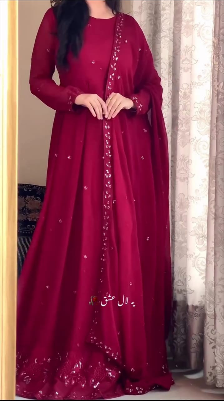 Royal Flair Embroidered Frock 3-Piece