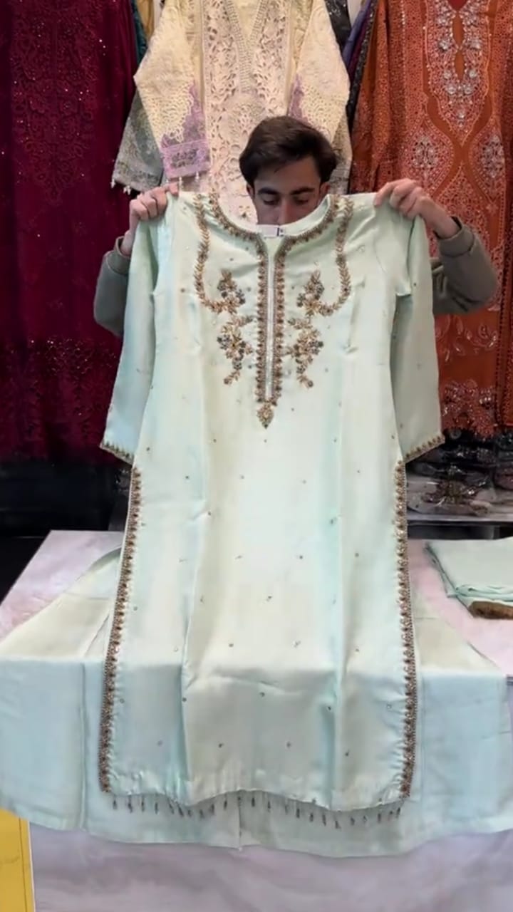 Women Embroidered 3pc Suit