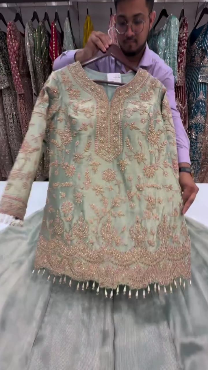 Heavy Embroidered 3pc Suit