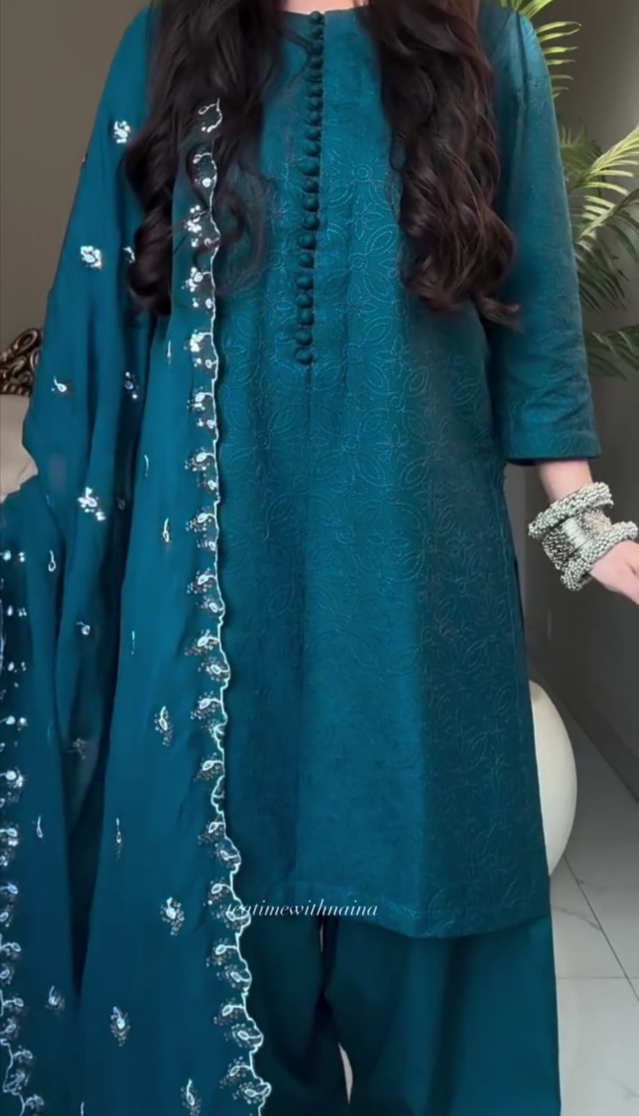 Royal Blue Elegance 3PC Embroidered Suit