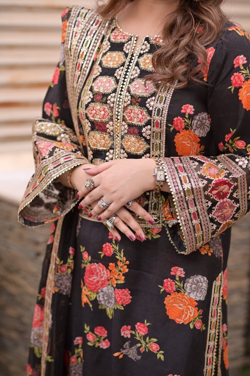 Luxury Embroidered Stitched Dress