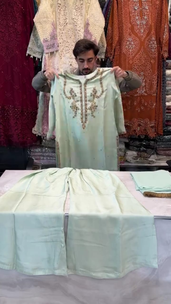 Women Embroidered 3pc Suit