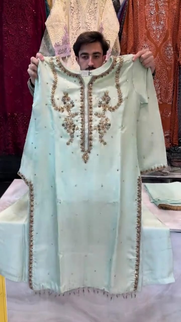 Women Embroidered 3pc Suit