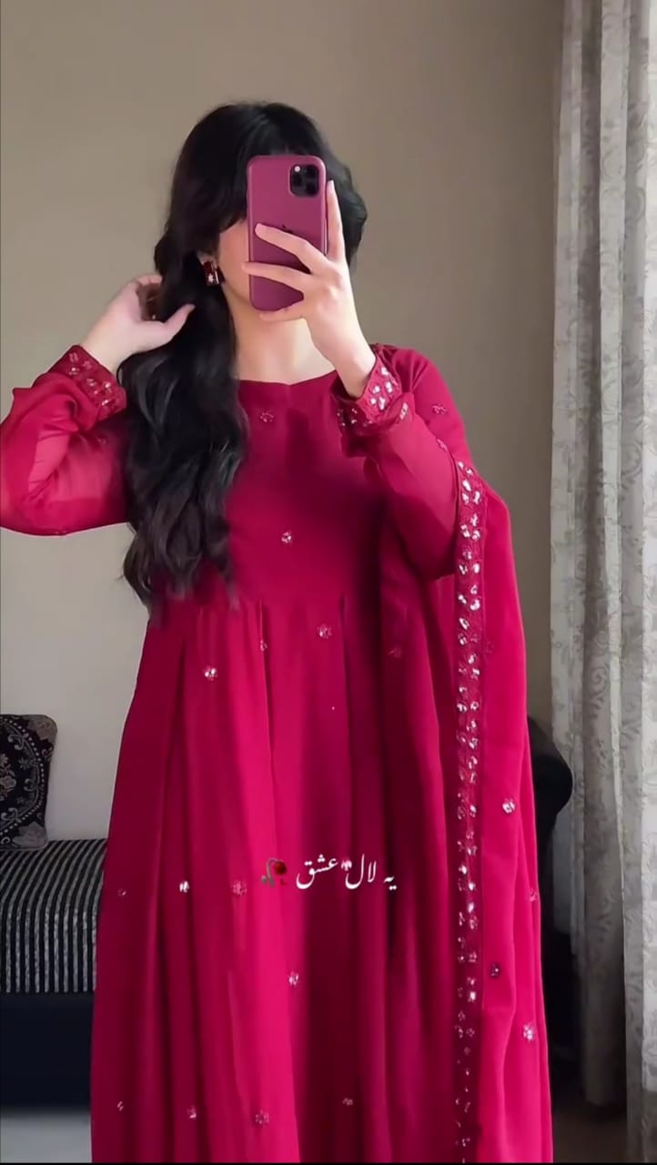 Royal Flair Embroidered Frock 3-Piece