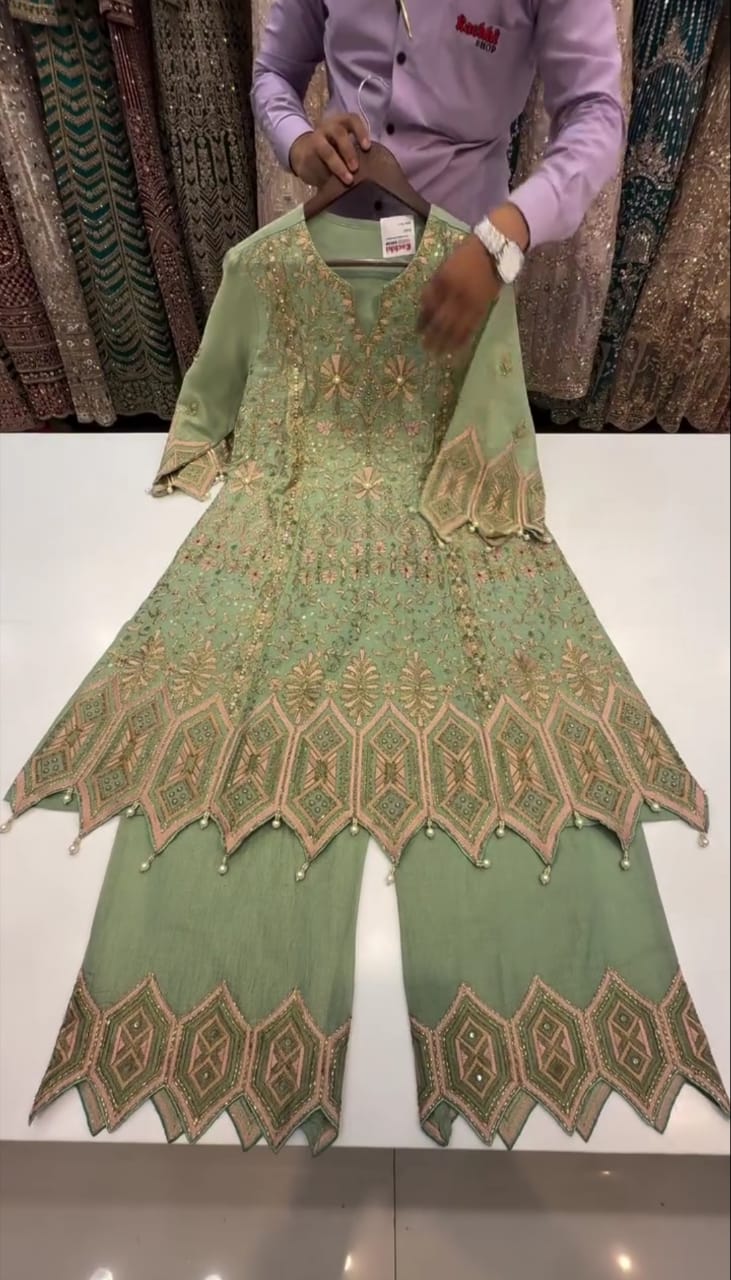 Embroidered 3pc Suit