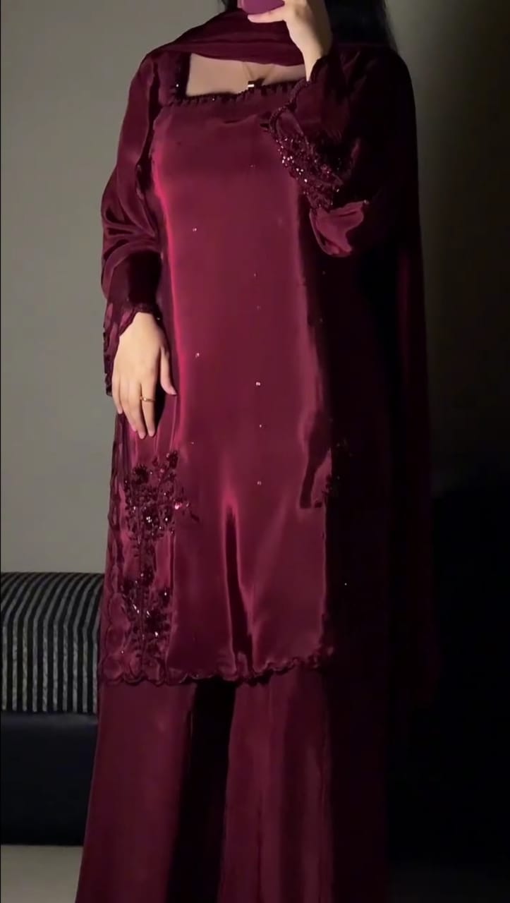 Classic Semi-Formal 3pc Suit with Sheer Sleeves