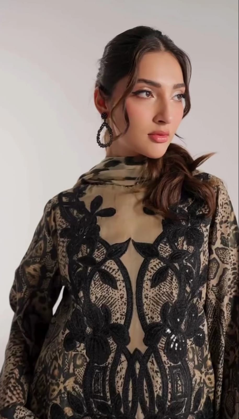 Long Shirt Embroidered 3 pc Suit