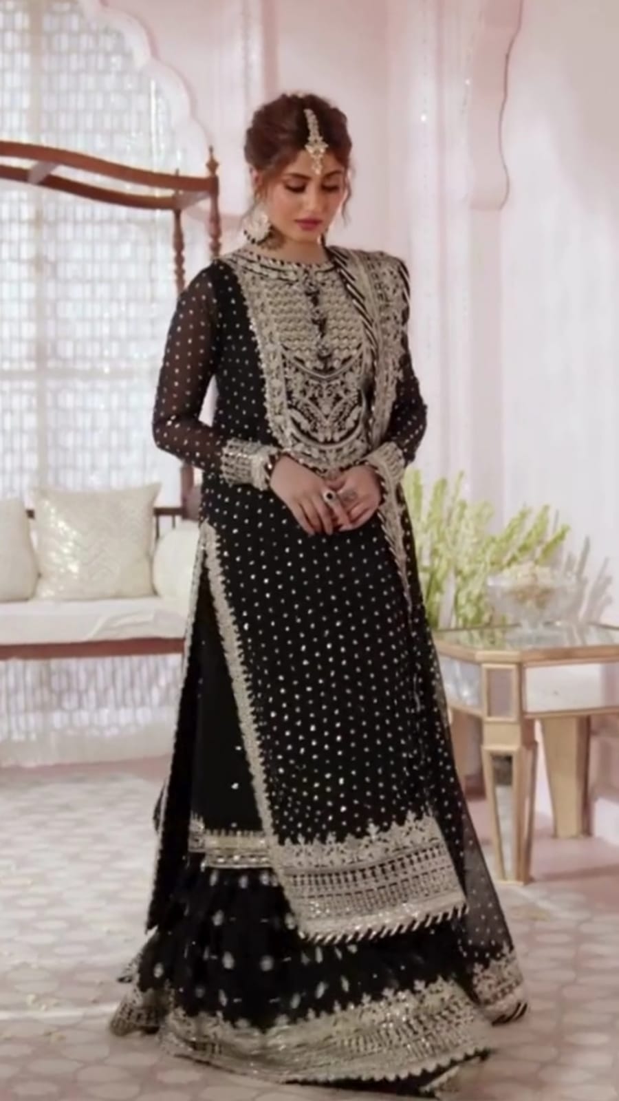 Elegant 3-Piece Suit Heavy Embroidered Suit