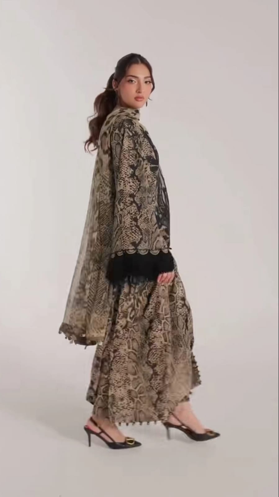 Long Shirt Embroidered 3 pc Suit