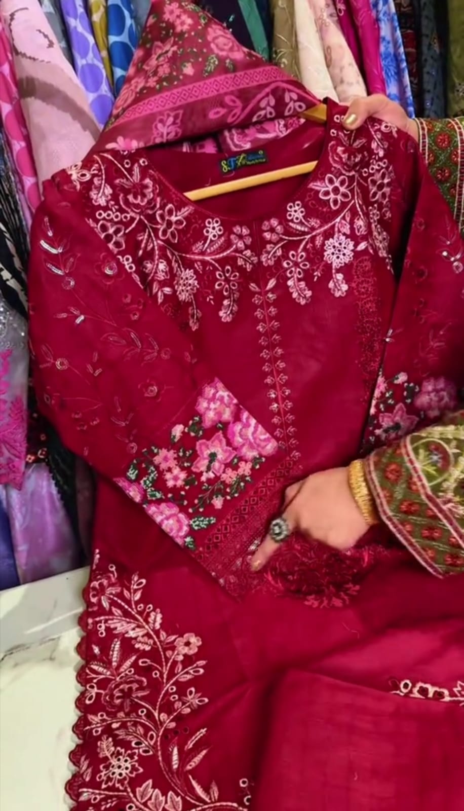 Everyday Comfort 3-Piece Embroidered Dress