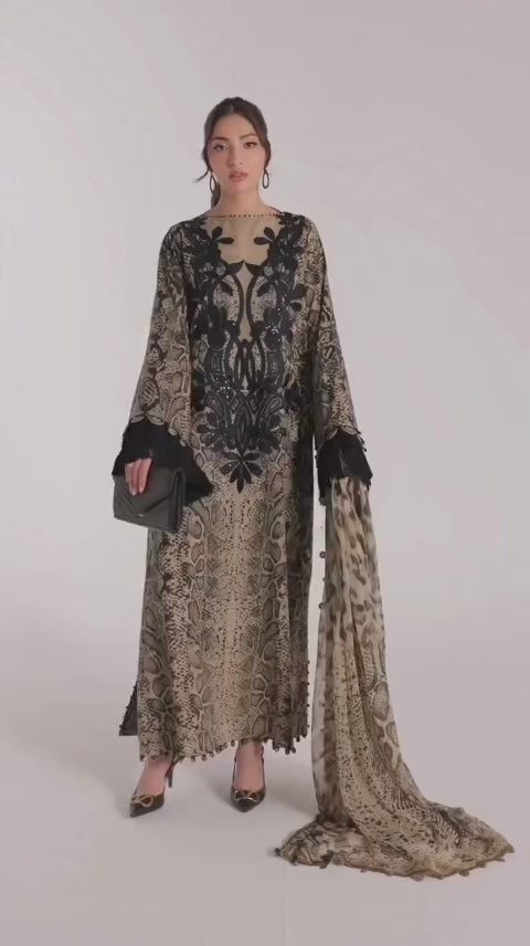 Long Shirt Embroidered 3 pc Suit