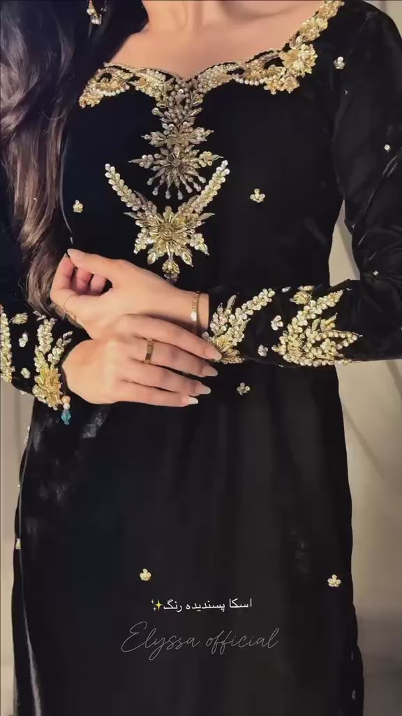 Festive Winter Emboridered Wear Dress