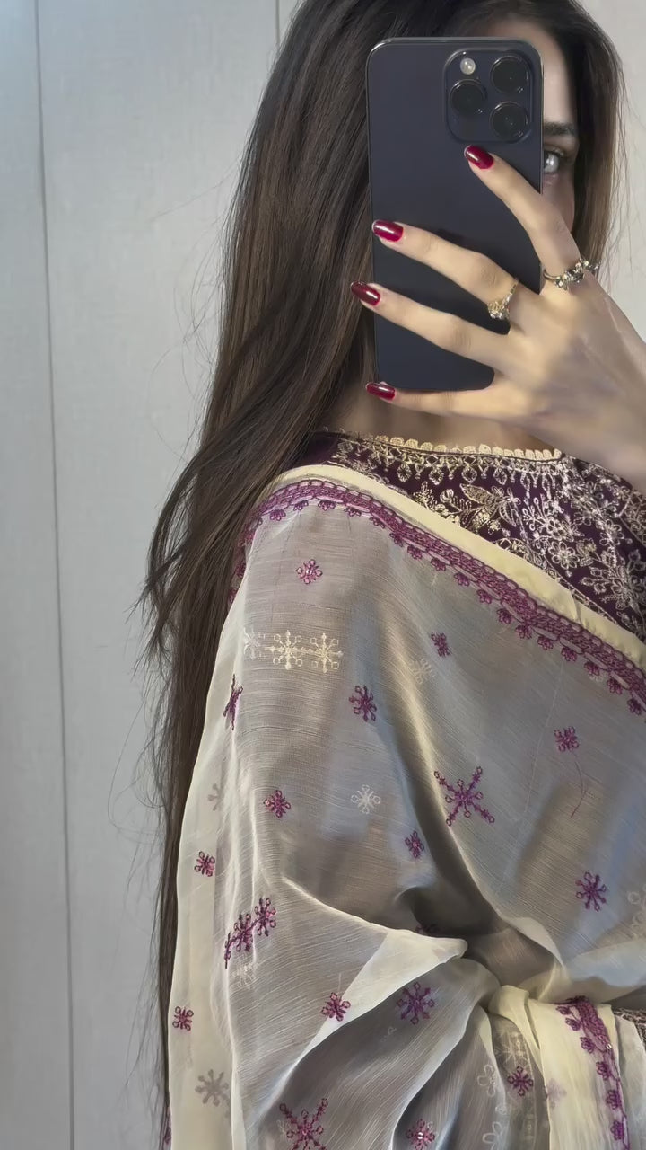 Elegant Embroidered 3-Piece Suit