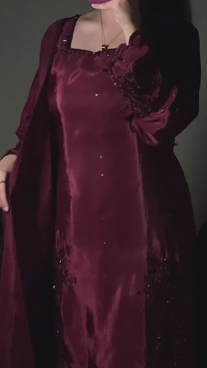 Classic Semi-Formal 3pc Suit with Sheer Sleeves