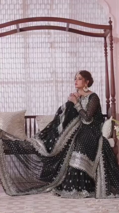 Elegant 3-Piece Suit Heavy Embroidered Suit