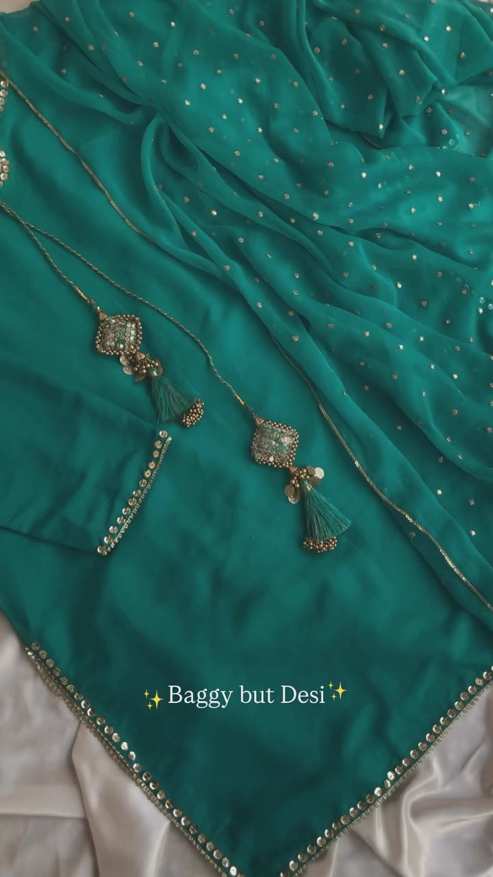 3PCS EMBROIDERED STTICHED DRESS