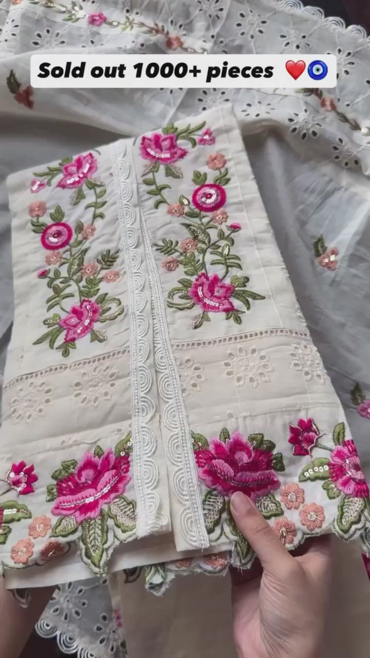 Women Embroidered Stitched 3Pcs Dress