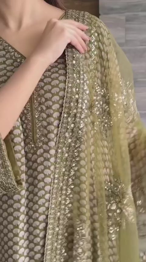 Classic Charm Embroidered 3pc Suit Set