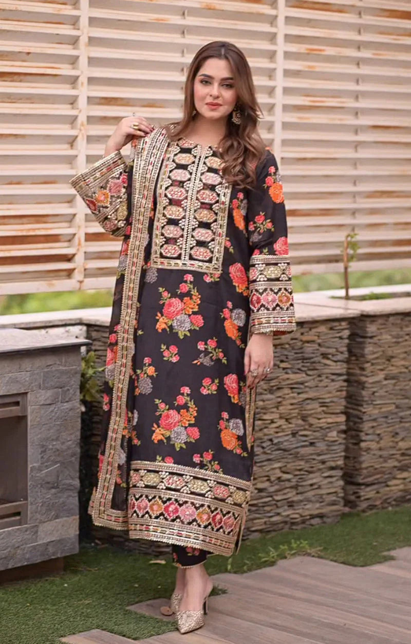 Luxury Embroidered Stitched Dress